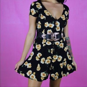 90s vintage floral dress